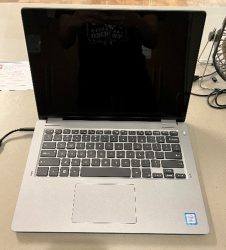 Open Gray Dell Laptop
